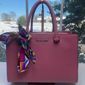 Michael Kors Large Misty Rose Three Compartment Tote
